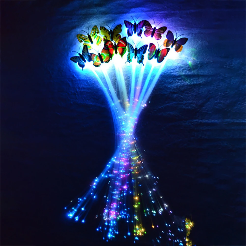 LED Hair Braid Flashing Led Light Up Butterfly Hair Clip Braid Optical Fiber Hairpin Party Decor For Glowing Led Party Supplies
LED Hair Braid Flashing Led Light Up Butterfly Hair Clip Braid Optical Fiber Hairpin Party Decor For Glowing Led Party Supplies