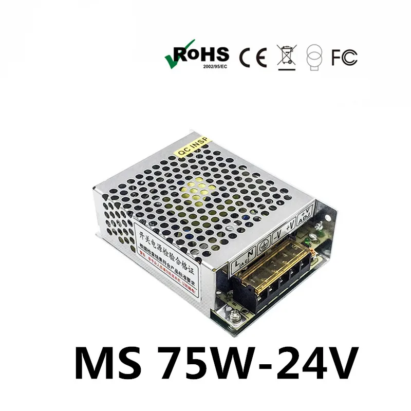 75W 24v 3.2A 100 V 230 вход малый объем одиночный выходной переключатель питания Драйвер