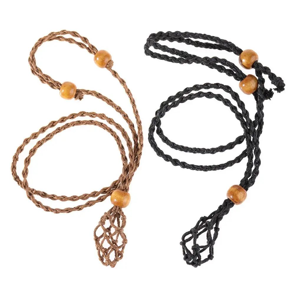 Adjustable Necklace Cord Empty Stone Holder Wax Rope Net Bag Pendant DIY Home Decor Energy Stone Crystal Stone Hanging
Adjustable Necklace Cord Empty Stone Holder Wax Rope Net Bag Pendant DIY Home Decor Energy Stone Crystal Stone Hanging