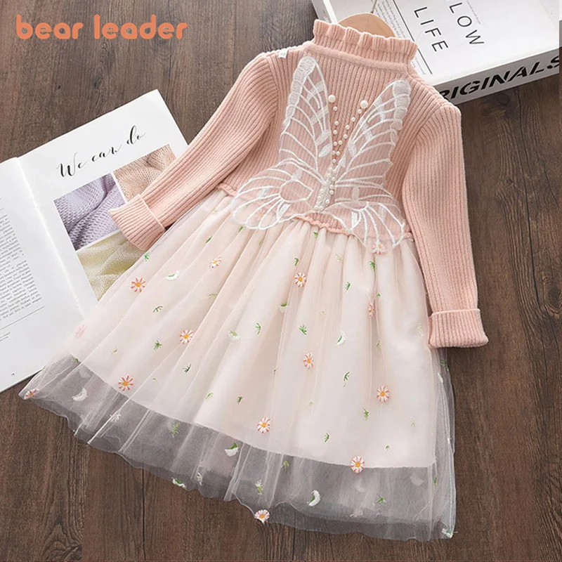 Bear Leader Kids Girls Dresses 2021 Autumn Winter Sweater Dress Floral Print Princess Knitted Butterfly Mesh Children Clothes
Bear Leader Kids Girls Dresses 2021 Autumn Winter Sweater Dress Floral Print Princess Knitted Butterfly Mesh Children Clothes