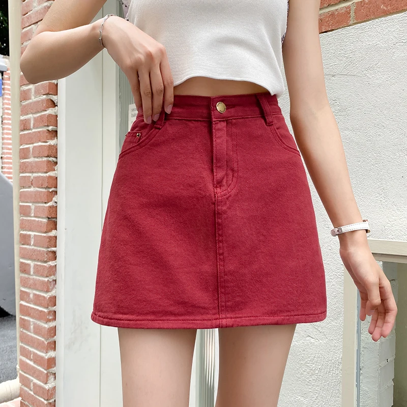 Trendy New Spring Summer Women Casual A-line Black Denim Short Skirts Streetwear Female High Waist Ladies Mini Jeans Skirt
Trendy New Spring Summer Women Casual A-line Black Denim Short Skirts Streetwear Female High Waist Ladies Mini Jeans Skirt