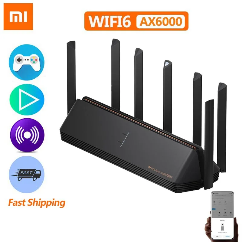 2021 Xiaomi AX6000 AIoT WiFi6 маршрутизатор 512 Мб VPN Мб Процессор Qualcomm сетчатый ретранслятор внешний сигнал сетевой усилитель с адаптером
2021 Xiaomi AX6000 AIoT WiFi6 маршрутизатор 512 Мб VPN Мб Процессор Qualcomm сетчатый ретранслятор внешний сигнал сетевой усилитель с адаптером