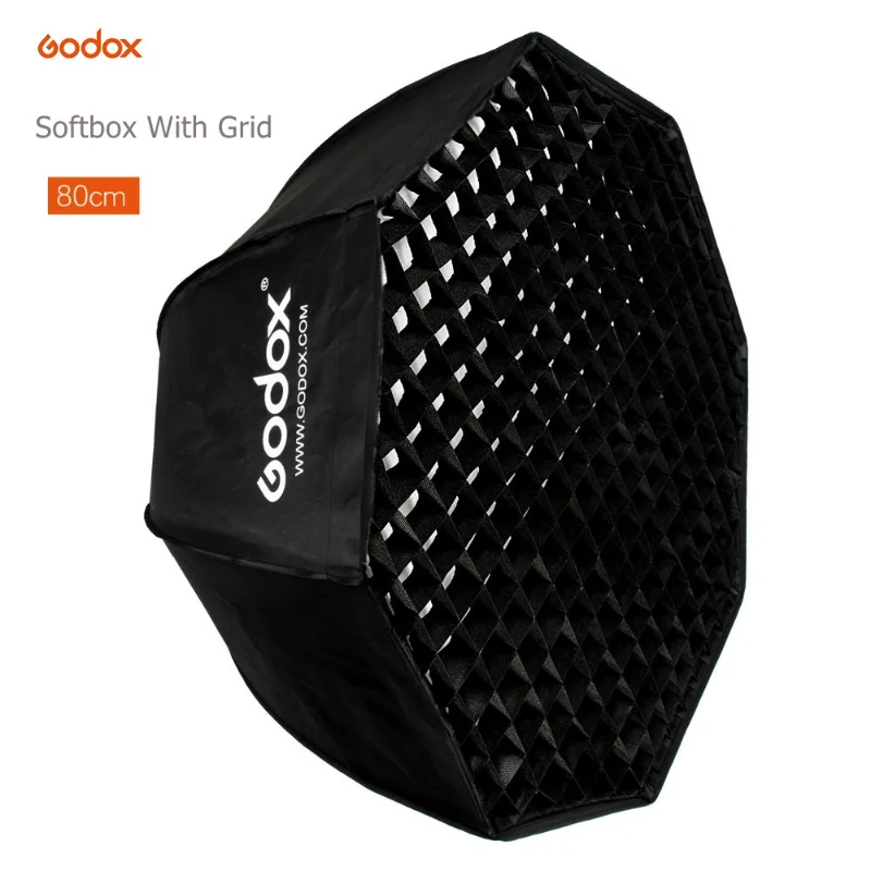 

Godox Portable 80cm Umbrella Octagon Softbox Reflector with Grid Honeycomb Soft box for TT600 TT685 V860II Flash Speedlight