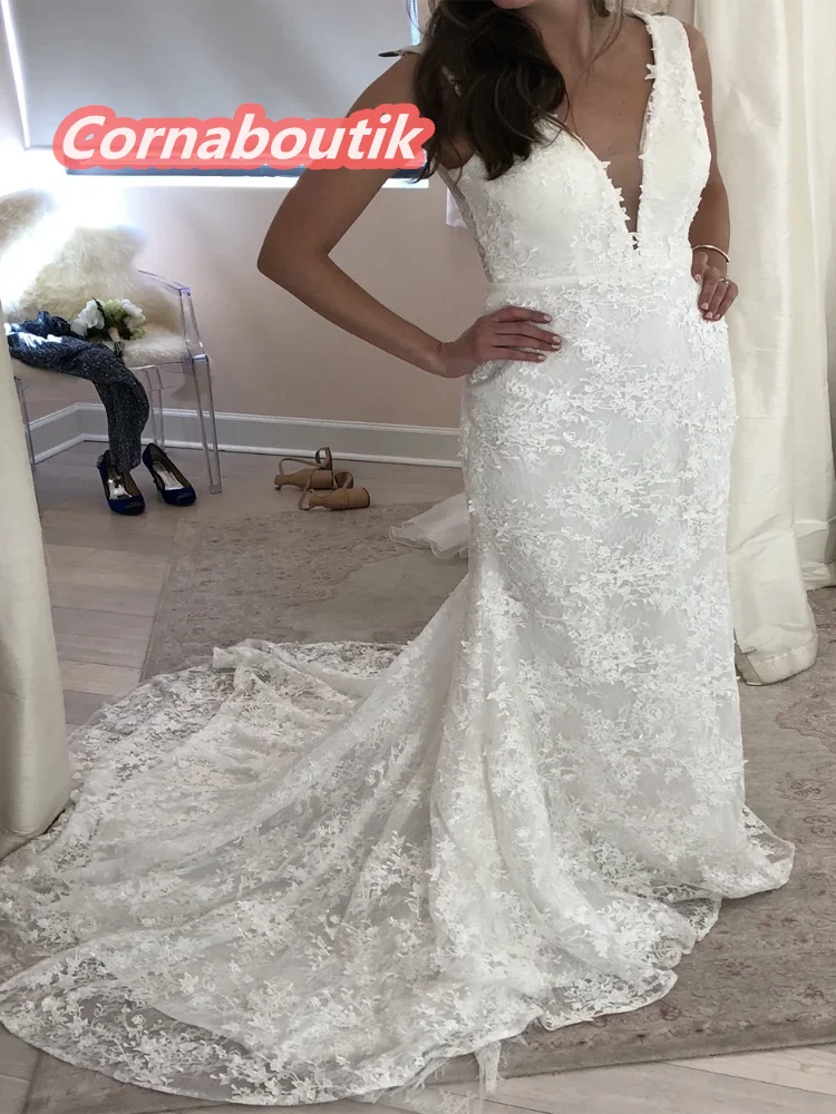 Real Photos Fitted Wedding Dress COR-187 Vestido De Novia Sirena Sexy Plunge Neck Low V Back 3D Floral Appliques Lace Chantilly
Real Photos Fitted Wedding Dress COR-187 Vestido De Novia Sirena Sexy Plunge Neck Low V Back 3D Floral Appliques Lace Chantilly