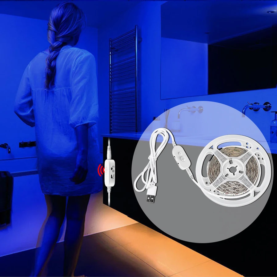 PIR Motion Sensor LED Night Lights 1m 2m 3m 5V USB LED Cabinet Lamp 2835 60 LEDs/m Diode Ribbon Tape Lamp for Kitchen Bedroom
PIR Motion Sensor LED Night Lights 1m 2m 3m 5V USB LED Cabinet Lamp 2835 60 LEDs/m Diode Ribbon Tape Lamp for Kitchen Bedroom