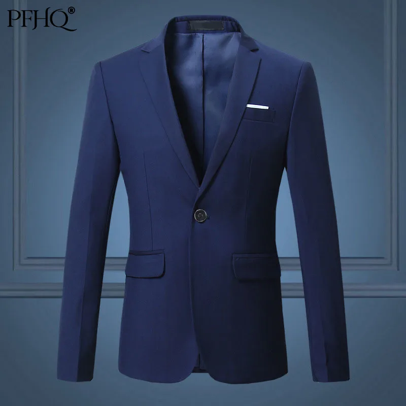PFHQ 2021 New Men's Fashion Slim Solid Color Notched Long Sleeve Single Button Business Gentleman Suit Autumn And Winter 21D1839
PFHQ 2021 New Men's Fashion Slim Solid Color Notched Long Sleeve Single Button Business Gentleman Suit Autumn And Winter 21D1839