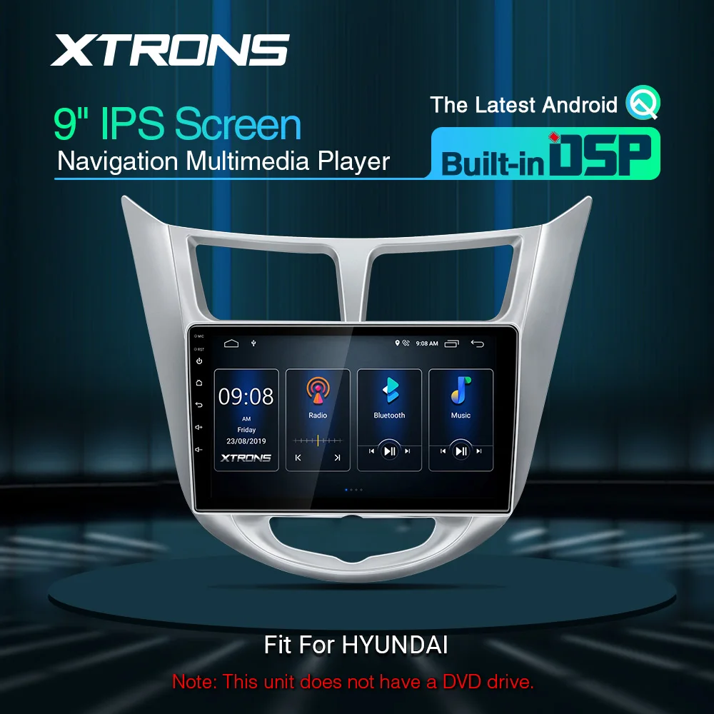 XTRONS 9 "DSP новейший Android IPS GPS Автомобильный мультимедийный плеер для Hyundai i 25 Verna
