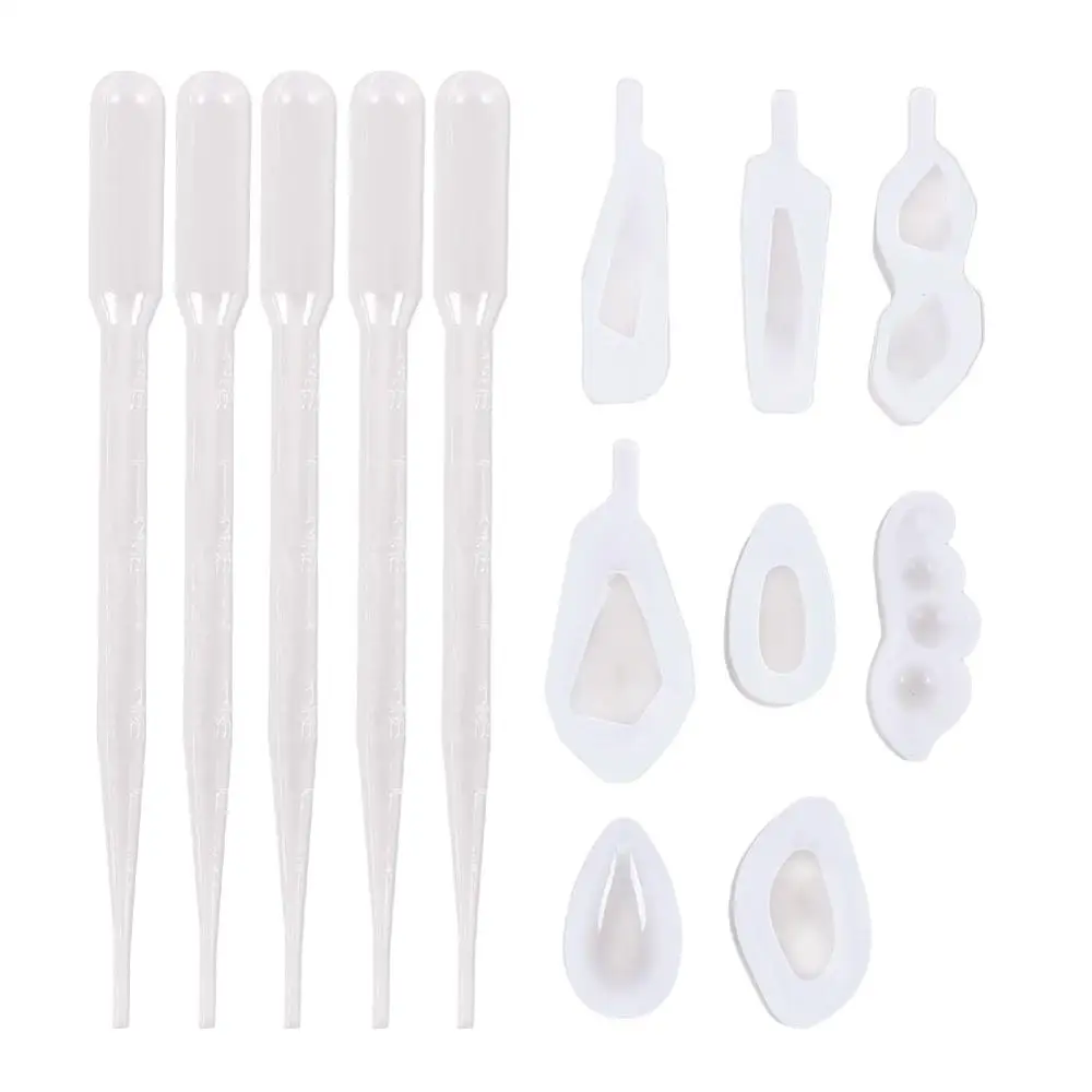 13Pcs Earring Pendant Making Tools Set Geometric Silicone Molds Plastic Dropper DIY Jewelry Earring Casting
13Pcs Earring Pendant Making Tools Set Geometric Silicone Molds Plastic Dropper DIY Jewelry Earring Casting