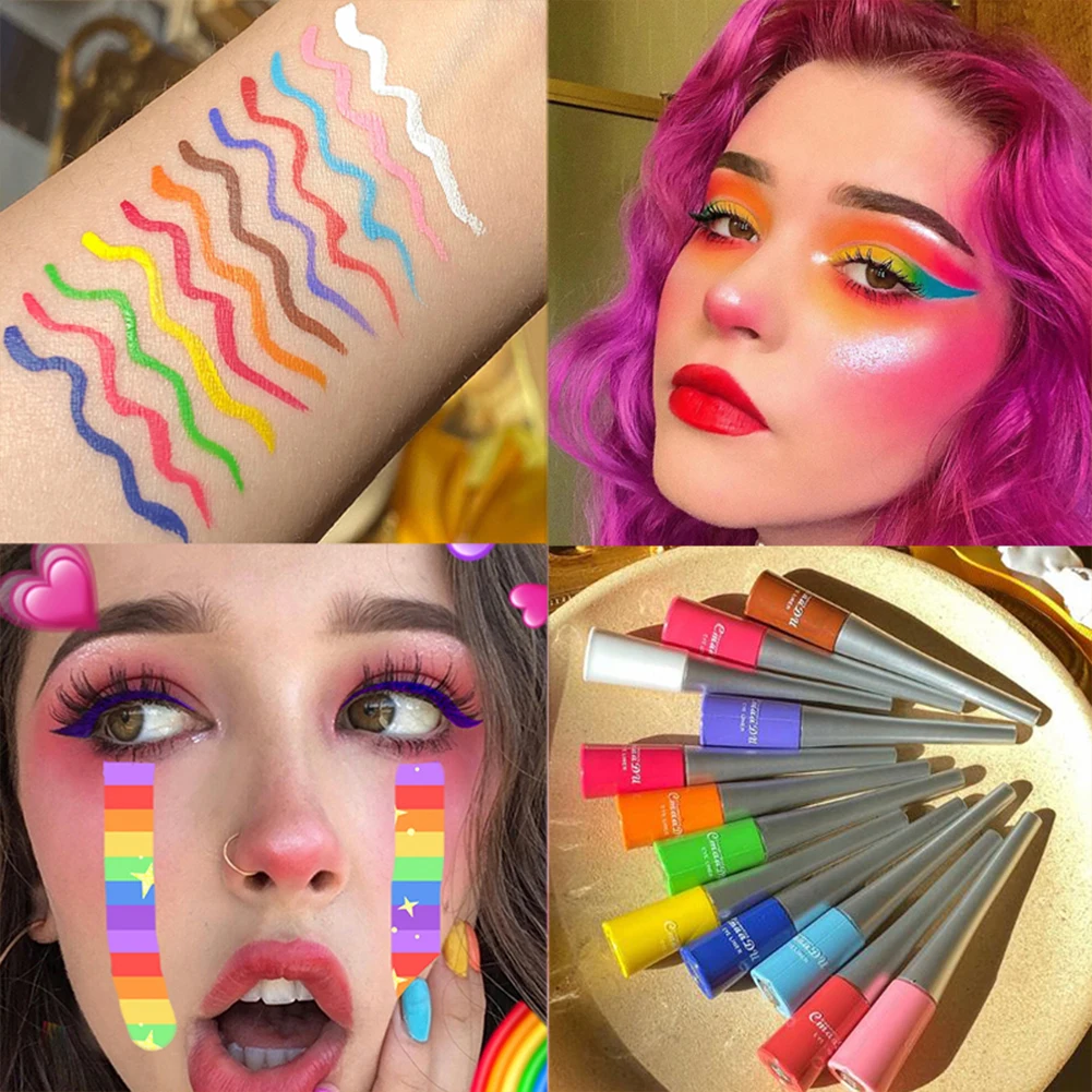 Colorful Neon Green White Matte Liquid Eyeliner Pencil Waterproof Makeup Liquid Eye Liner Blue Green Yellow Eyes Cosmetics Pen
Colorful Neon Green White Matte Liquid Eyeliner Pencil Waterproof Makeup Liquid Eye Liner Blue Green Yellow Eyes Cosmetics Pen