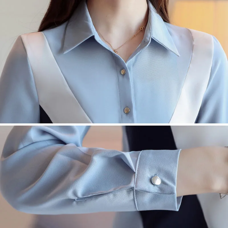 New Chiffon Women Blouse Tops Solid Long Sleeve Slim Women Shirt 2021 Patchwor Business shirts Women Blouses Blusas Mujer 8460
New Chiffon Women Blouse Tops Solid Long Sleeve Slim Women Shirt 2021 Patchwor Business shirts Women Blouses Blusas Mujer 8460
