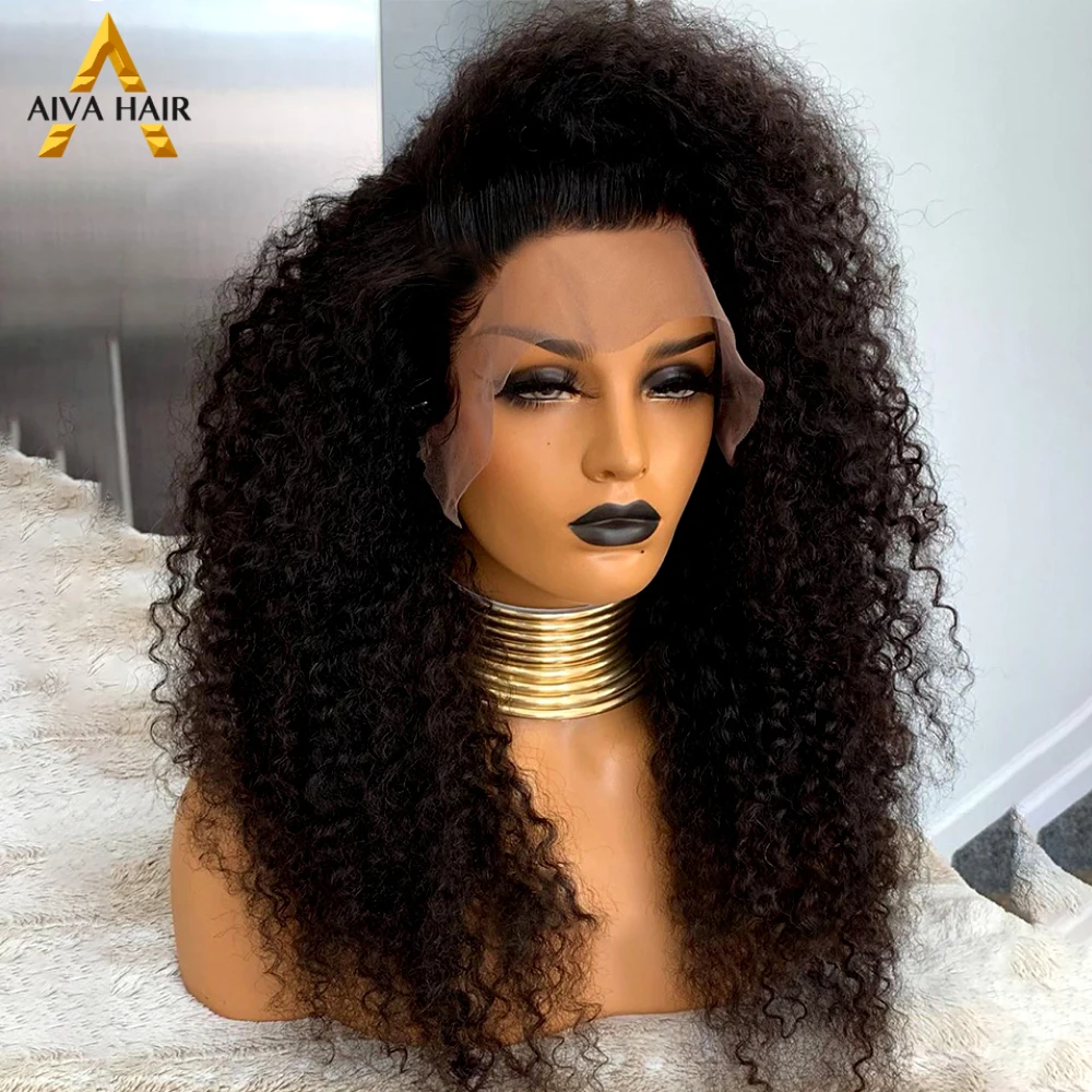 

Aiva Synthetic Lace Front Wig Cosplay Synthetic Lace Wigs For Black Women Kinky Curly Perruque Drag Queen Blonde Ombre Afro Wig