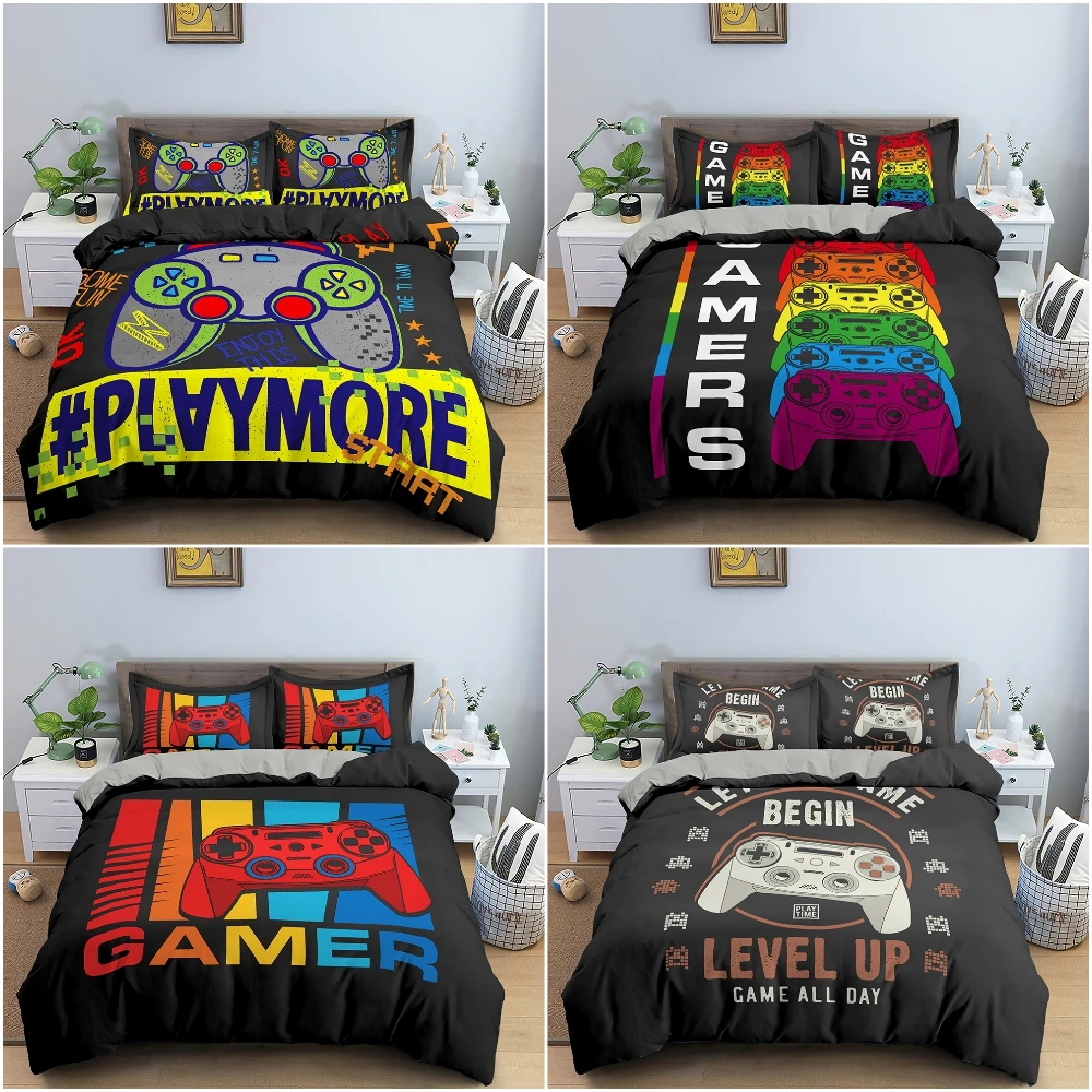 Gamepad Comforter Cover Twin Size Play Gamer Bedding Set Kids Young Man Video Games Duvet Cover for Teen Child Game Room Decor
Gamepad Comforter Cover Twin Size Play Gamer Bedding Set Kids Young Man Video Games Duvet Cover for Teen Child Game Room Decor