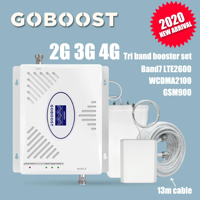 Усилитель сотового сигнала GOBOOST GSM 2G 3G 4G трехдиапазонный усилитель мобильного LTE