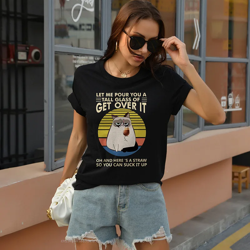 Unique New Arrival Funny Lazy Cat Graphic T Shirt Let Me Pour You A Tall Glass Of Get Over It Printed Tee Vintage Tops
Unique New Arrival Funny Lazy Cat Graphic T Shirt Let Me Pour You A Tall Glass Of Get Over It Printed Tee Vintage Tops