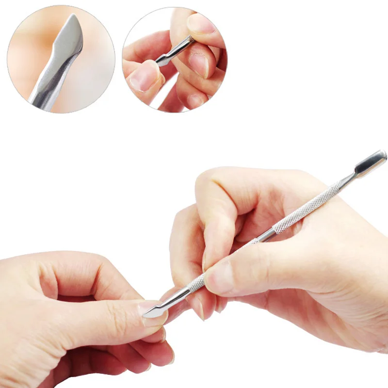 Hot 4pcs/set Stainless Steel Double Ended Nail Pusher Spoon Romover Cuticle Manicure Pedicure Nail Cleaner Tools 
Hot 4pcs/set Stainless Steel Double Ended Nail Pusher Spoon Romover Cuticle Manicure Pedicure Nail Cleaner Tools