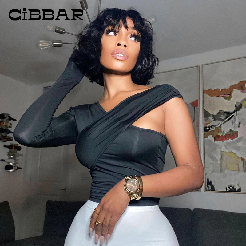 Осенние новые модные однотонные Асимметричные укороченные топы CIBBAR, Женская облегающая универсальная Повседневная футболка на одно плечо,... 
Осенние новые модные однотонные Асимметричные укороченные топы CIBBAR, Женская облегающая универсальная Повседневная футболка на одно плечо,...