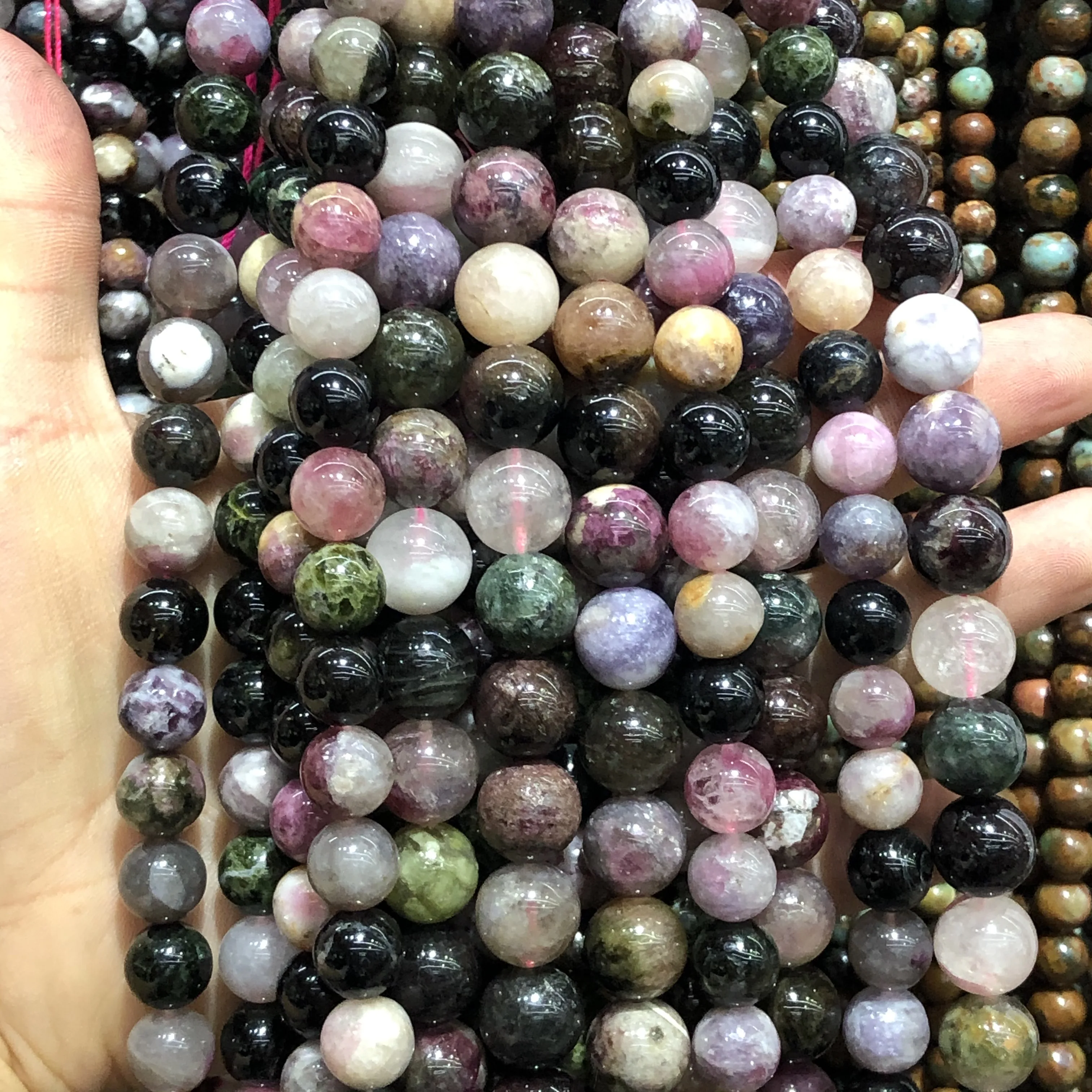 AAA Natural Colorful Tourmaline Stone Beads Gem Round Loose Spacer Beads for Jewelry Making Diy Bracelet Necklace 4/6/8/10/12mm
AAA Natural Colorful Tourmaline Stone Beads Gem Round Loose Spacer Beads for Jewelry Making Diy Bracelet Necklace 4/6/8/10/12mm