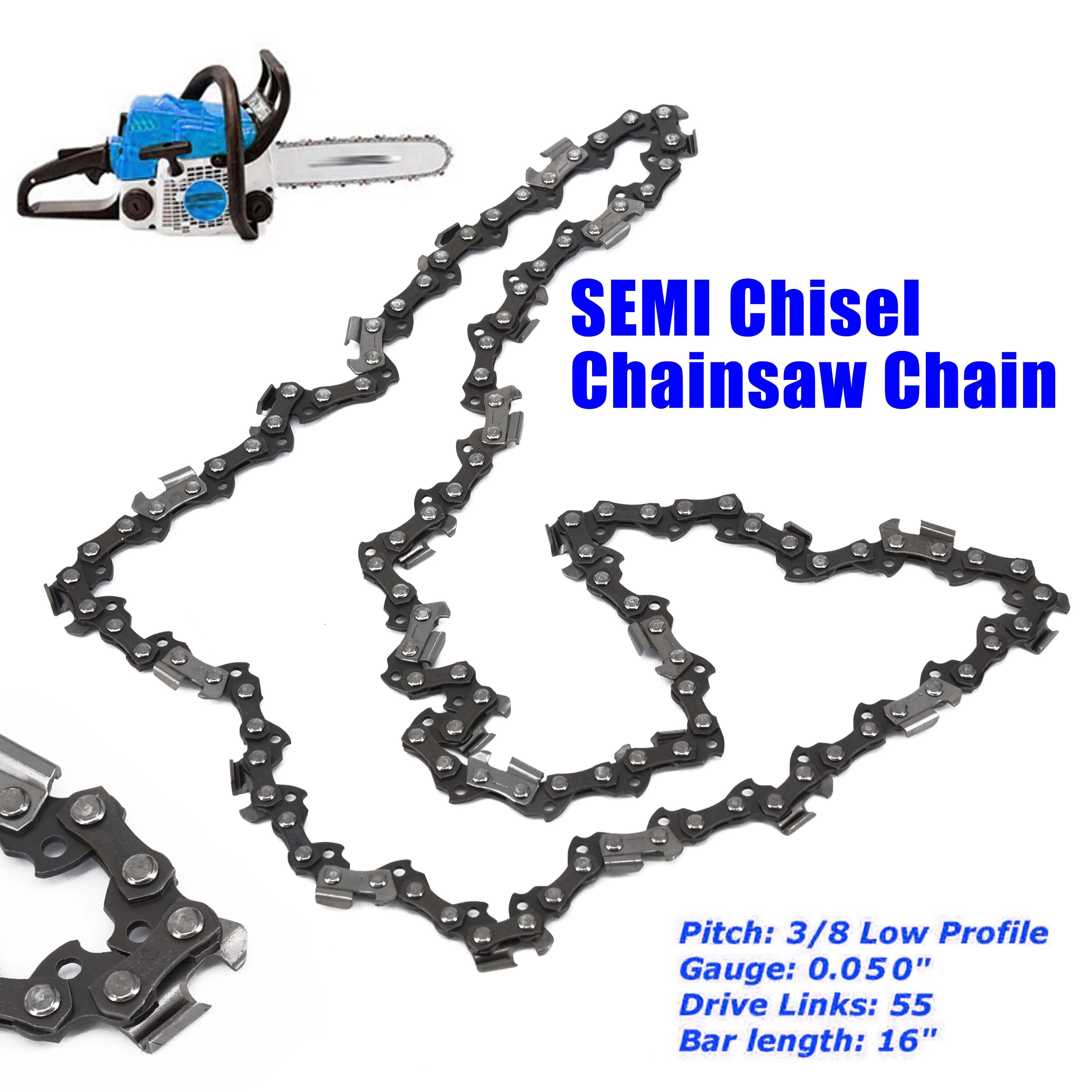 16" 55DL 3/8 Low Profile Pitch 0.050" Gauge Chainsaw Saw Chain Blade Parts Mill Chain For Stihl 009 010 11 012 023C 023L 0 MS140
16" 55DL 3/8 Low Profile Pitch 0.050" Gauge Chainsaw Saw Chain Blade Parts Mill Chain For Stihl 009 010 11 012 023C 023L 0 MS140