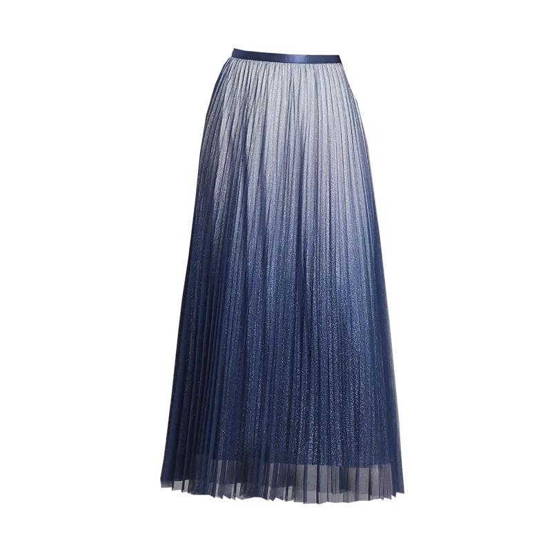 Women'S Skirt 2021 Spring New Gradient Mesh Bright Silk Stitching Korean Style High Waist Pleated Skirt
Women'S Skirt 2021 Spring New Gradient Mesh Bright Silk Stitching Korean Style High Waist Pleated Skirt