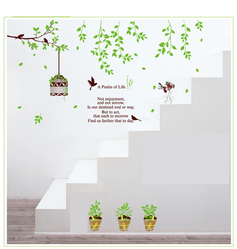 Creative Bird Cage Waterproof Wall Sticker Plants for Living Room Bedroom Background Decoration Decal Vinyl Wallpaper Home Decor
Creative Bird Cage Waterproof Wall Sticker Plants for Living Room Bedroom Background Decoration Decal Vinyl Wallpaper Home Decor