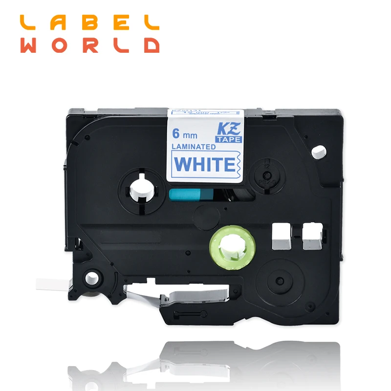 Label World TZe-213 6mm label tape blue on white tape Compatible for brother P-touch TZ Tze label tape 
Label World TZe-213 6mm label tape blue on white tape Compatible for brother P-touch TZ Tze label tape