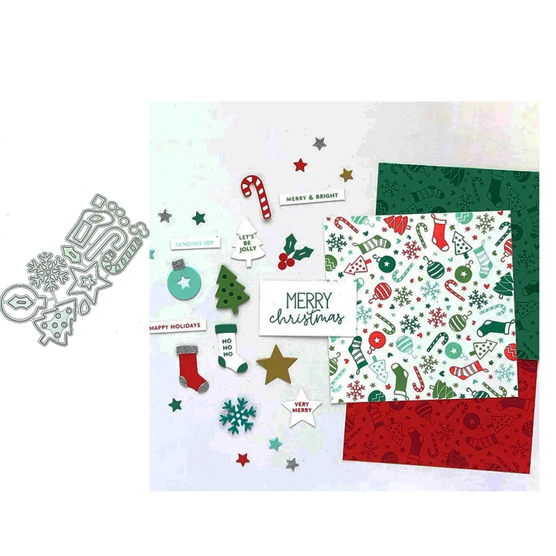 Metal Cutting Dies Christmas Tree Cane Sock Craft Stencil Scrapbooking Handmade Tool Make Album Model Punch Blade Decor Template
Metal Cutting Dies Christmas Tree Cane Sock Craft Stencil Scrapbooking Handmade Tool Make Album Model Punch Blade Decor Template