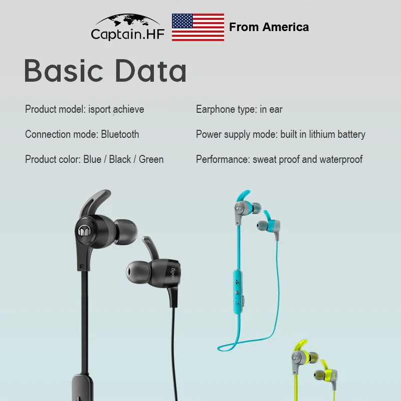 US Captain Wireless Anti Sweat Anti-Corrosion Waterproof Sports Bluetooth Earphones
US Captain Wireless Anti Sweat Anti-Corrosion Waterproof Sports Bluetooth Earphones