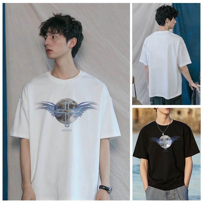 2020 New Moon Wing Harajuku Graphic T shirts For Men Summer Fashion O-neck Cotton Short Sleeve Oversize Hip-Hop Casual Clothing
2020 New Moon Wing Harajuku Graphic T shirts For Men Summer Fashion O-neck Cotton Short Sleeve Oversize Hip-Hop Casual Clothing