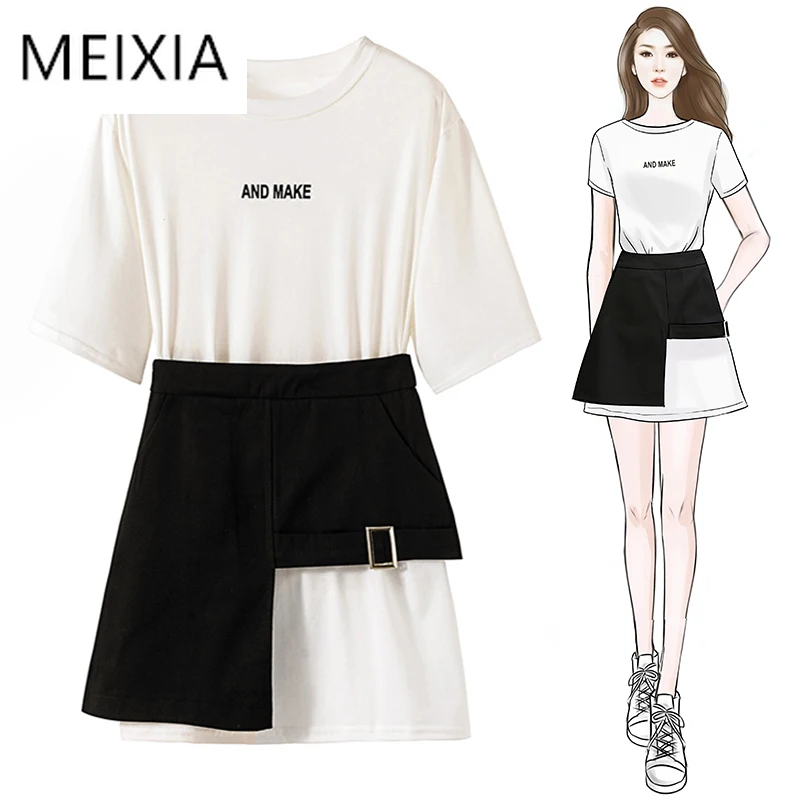 MEIXIA Summer Autumn Women two piece set Casual Cotton Letter Long Top + Skirt Mini Pockets Zippers Polyester Suit 2 Piece Set
MEIXIA Summer Autumn Women two piece set Casual Cotton Letter Long Top + Skirt Mini Pockets Zippers Polyester Suit 2 Piece Set