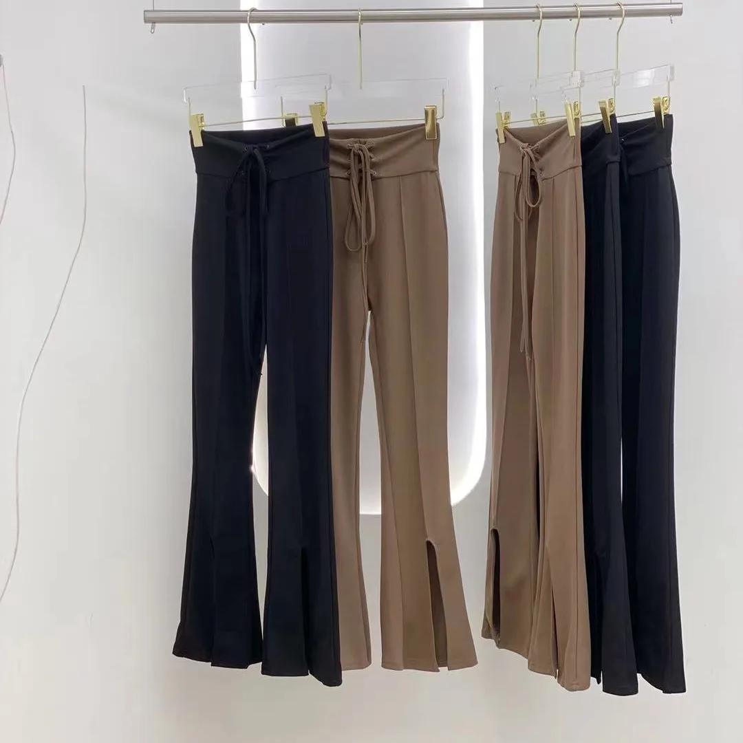 High Waist Split Straight Pants For Women Spring Autumn Streetwear Chic Casual High Waist Pants Ladies Elegant Long Trousers
High Waist Split Straight Pants For Women Spring Autumn Streetwear Chic Casual High Waist Pants Ladies Elegant Long Trousers