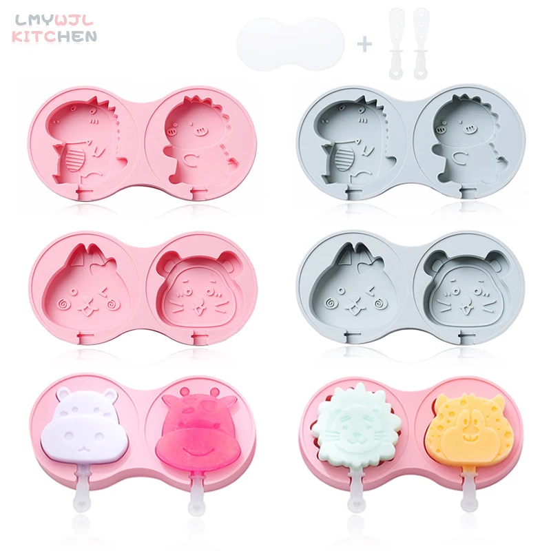 Cartoon Animal Double Grid Ice Cream Silicone Mold Home-made Popsicle Mold with Lid Cute Children Ice Cream Mold Ice Cube Tray
Cartoon Animal Double Grid Ice Cream Silicone Mold Home-made Popsicle Mold with Lid Cute Children Ice Cream Mold Ice Cube Tray