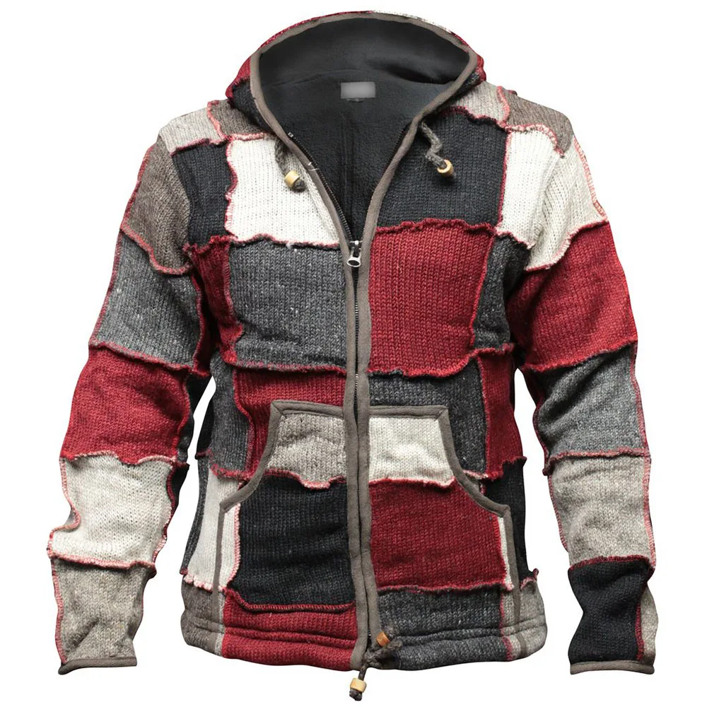 Retro Men Distressed Stitching Cardigan Sweater Autumn Winter Casual Hooded Jumpers Plus Size 4XL Color Matching Outerwear Tops
Retro Men Distressed Stitching Cardigan Sweater Autumn Winter Casual Hooded Jumpers Plus Size 4XL Color Matching Outerwear Tops
