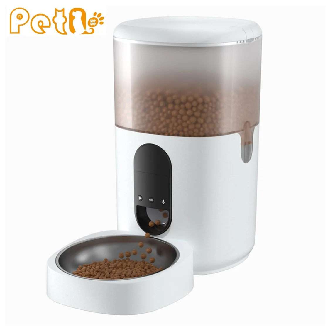 PetQueue 4L WiFi APP Auto Pet Cat Feeder Timing Stainless Steel Bowl Food Dispenser Smart Adjustable Automatic Dog Pet Feeder
PetQueue 4L WiFi APP Auto Pet Cat Feeder Timing Stainless Steel Bowl Food Dispenser Smart Adjustable Automatic Dog Pet Feeder