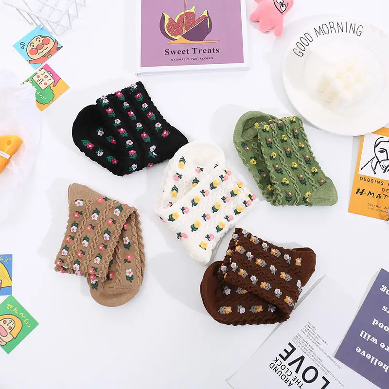 Sfree 4Pairs Small Flower Socks Women's Tube Socks Ins Tide Korea Cute Japanese Pastoral Floral Cotton Socks Pile Pile Socks
Sfree 4Pairs Small Flower Socks Women's Tube Socks Ins Tide Korea Cute Japanese Pastoral Floral Cotton Socks Pile Pile Socks