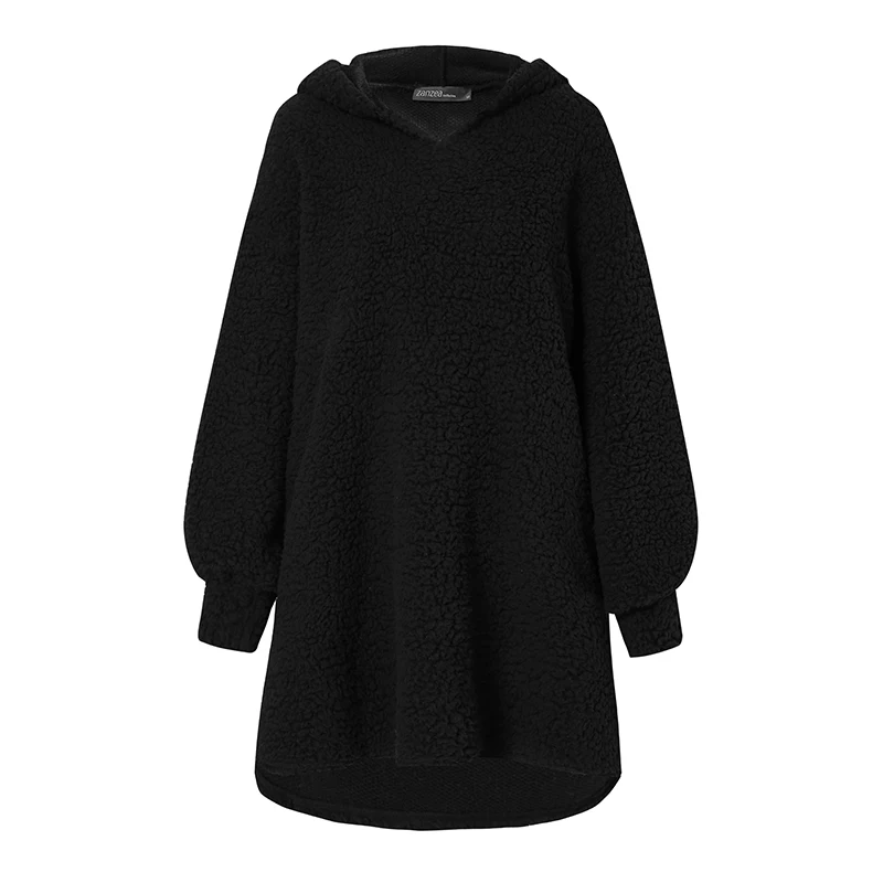 ZANZEA Winter Long Sleeve Hooded Pullover Fashion Women Plush Fluffy Sweatshirts Autumn Solid Loose Long Hoodies Streetwear 2021
ZANZEA Winter Long Sleeve Hooded Pullover Fashion Women Plush Fluffy Sweatshirts Autumn Solid Loose Long Hoodies Streetwear 2021