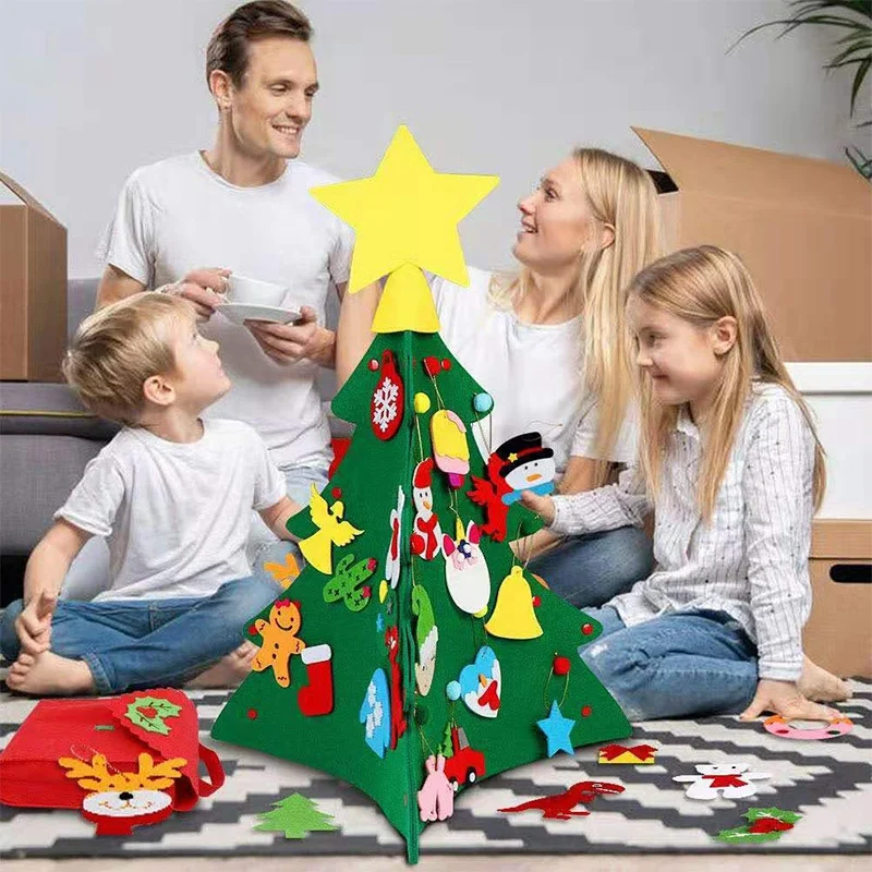 3D DIY Felt Christmas Tree with Ornaments Kids New Year Toys Artificial Tree Xmas Gifts Door Wall Hanging Decorations
3D DIY Felt Christmas Tree with Ornaments Kids New Year Toys Artificial Tree Xmas Gifts Door Wall Hanging Decorations