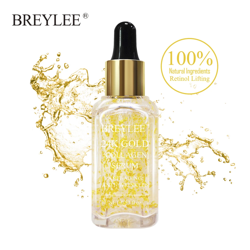 BREYLEE 24k Gold Anti-Aging Serum Collagen Remove Wrinkles Face Essence Skin Care Lifting Firming Whitening Repairing Serum 17ml
BREYLEE 24k Gold Anti-Aging Serum Collagen Remove Wrinkles Face Essence Skin Care Lifting Firming Whitening Repairing Serum 17ml