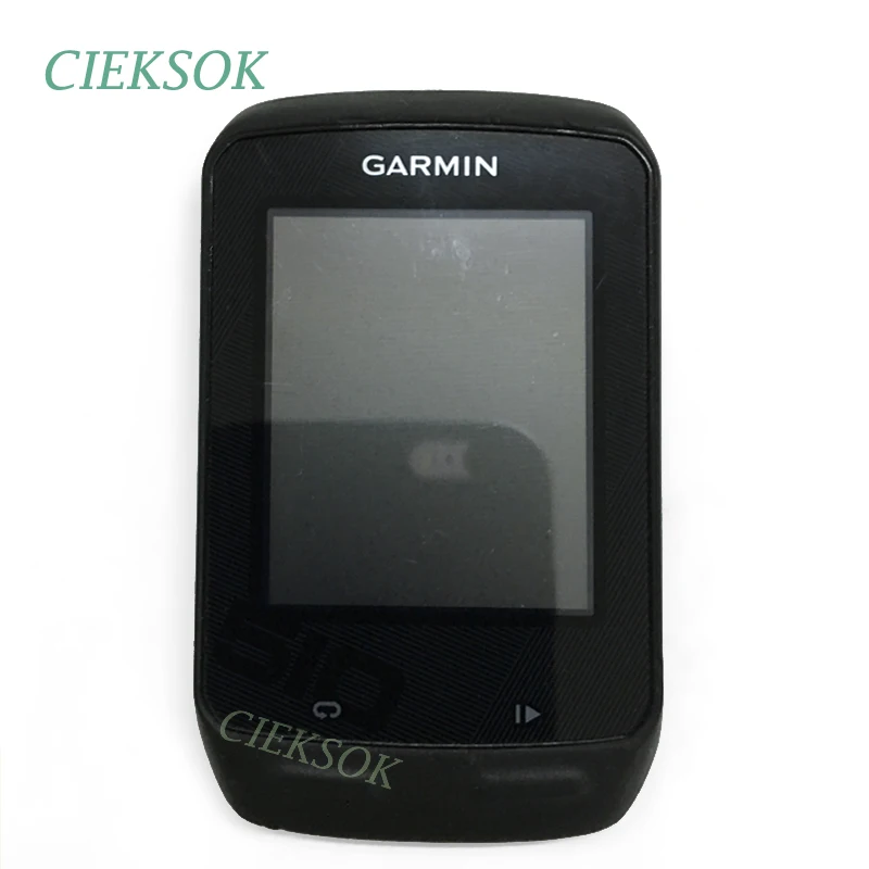 ЖК экран черного цвета с сенсорным дигитайзером и рамкой для Garmin EDGE 510 ремонтная