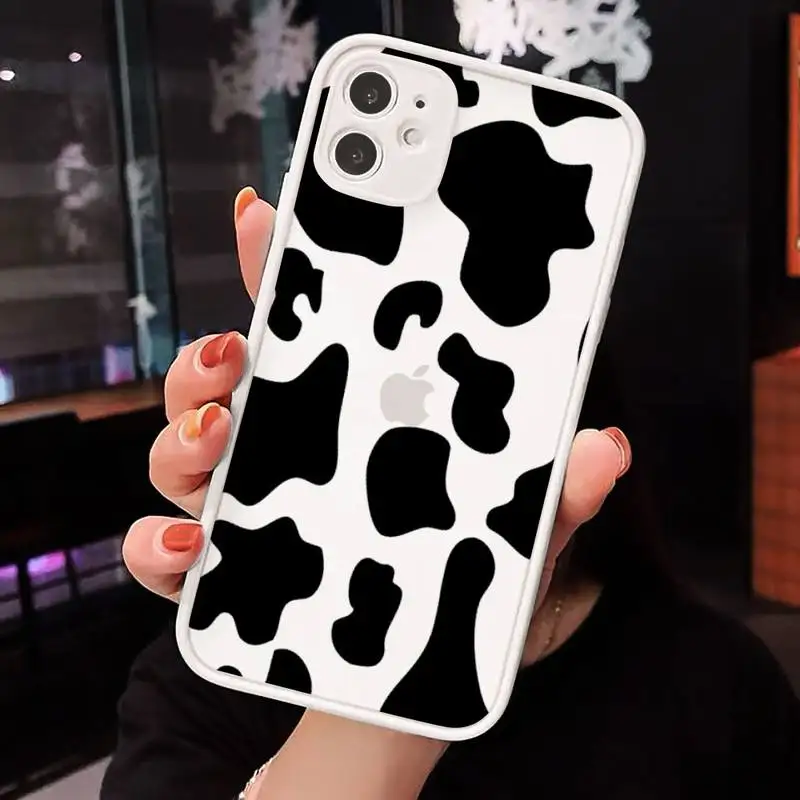 Milk cow print pattern Phone Case matte transparent For iphone 7 8 11 12 plus mini x xs xr pro max cover
Milk cow print pattern Phone Case matte transparent For iphone 7 8 11 12 plus mini x xs xr pro max cover
