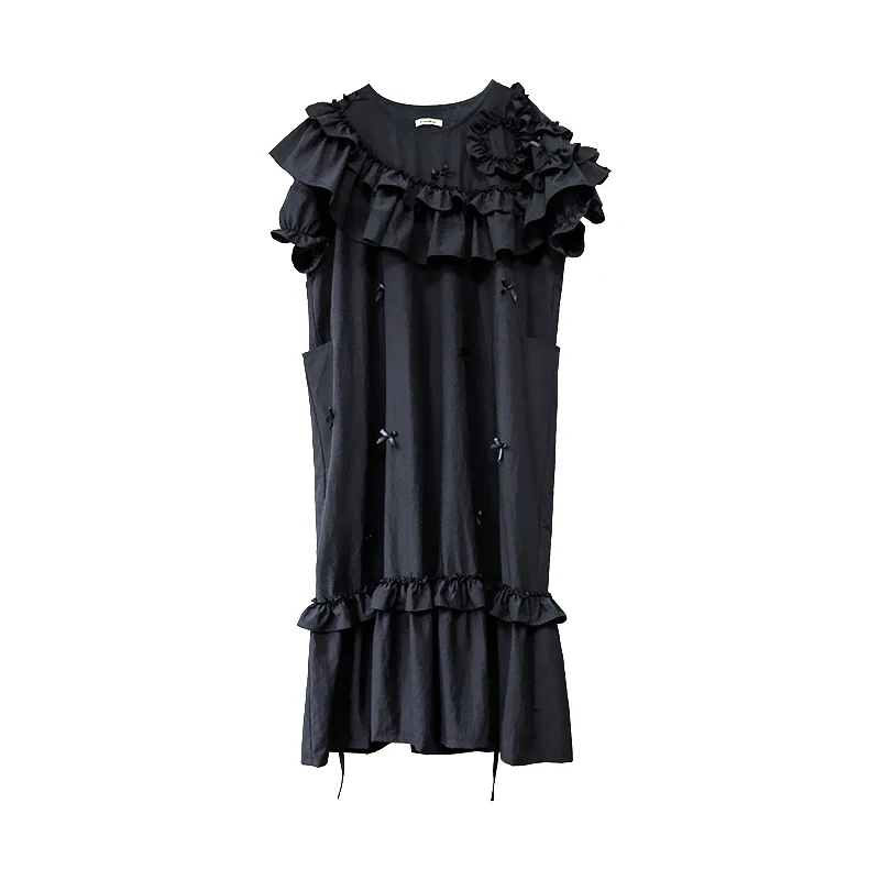 imakokoni black dress original design bow Japanese wild mid-length section Xia Xin 202999
imakokoni black dress original design bow Japanese wild mid-length section Xia Xin 202999