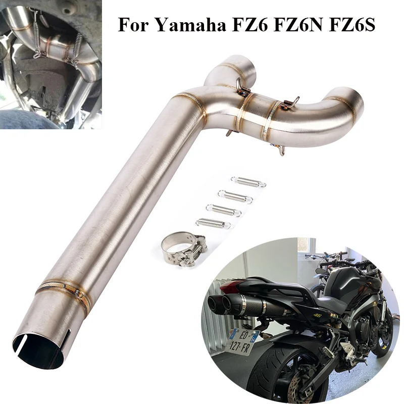 

Stainless Steel Middle Connect Pipe For Yamaha FZ6 FZ6N FZ6S Full Exhaust System 51mm Connection Pipe Motorcycle Escape Slip On