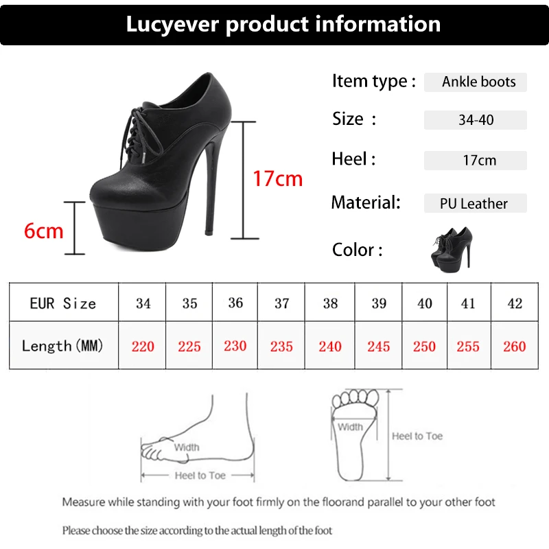 Lucyever 2020 Autumn Winter Lace Up Platform Boots Women PU Leather Super High Heels Shoes Woman Shallow Black Ankle Boots Mujer
Lucyever 2020 Autumn Winter Lace Up Platform Boots Women PU Leather Super High Heels Shoes Woman Shallow Black Ankle Boots Mujer