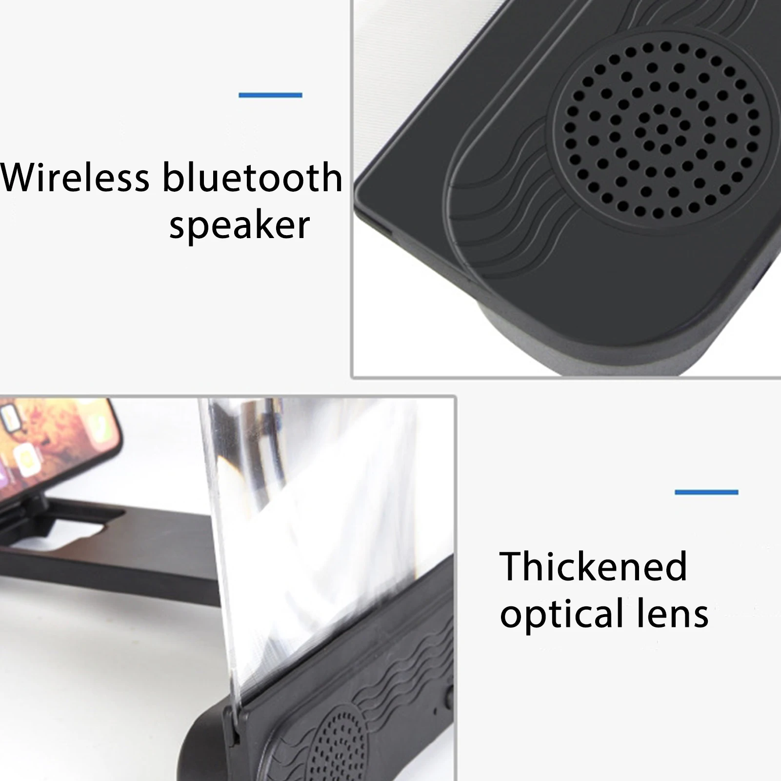 Enlarged Mobile Phone Screen Video Magnifier with Bluetooth Speaker Amplifier
Enlarged Mobile Phone Screen Video Magnifier with Bluetooth Speaker Amplifier