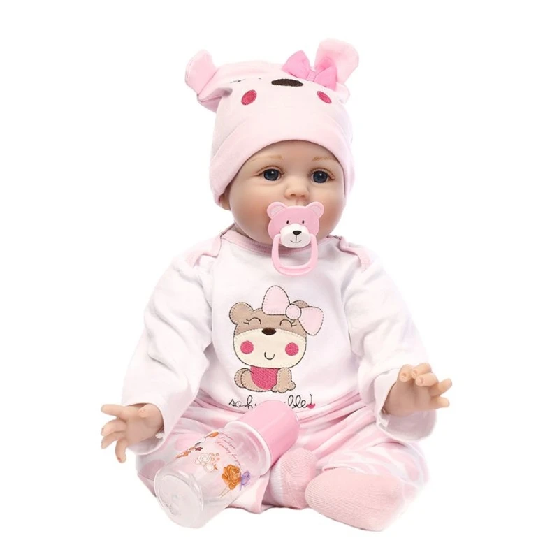 22 inches 55 cm Eyes Open Nurturing Dolls Lifelike Reborn Baby Full Silicone Care Easy Washable Toy for Children and the GXMB
22 inches 55 cm Eyes Open Nurturing Dolls Lifelike Reborn Baby Full Silicone Care Easy Washable Toy for Children and the GXMB