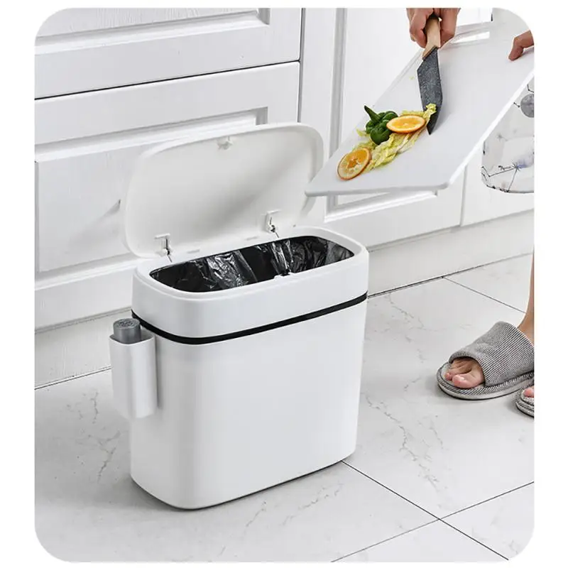 12L Press-Type Trash Can Kitchen Waste Bins Trash Bag Holder Garbage Bin for Household Bathroom Toilet Waterproof Narrow Seam
12L Press-Type Trash Can Kitchen Waste Bins Trash Bag Holder Garbage Bin for Household Bathroom Toilet Waterproof Narrow Seam
