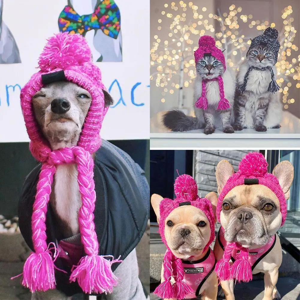 Winter Warm Dog Hats Windproof Knitting French Bulldog Hat For Dogs Chihuahua Hat Fluffy Ball Puppy Accessories Pet Hat J1n4
Winter Warm Dog Hats Windproof Knitting French Bulldog Hat For Dogs Chihuahua Hat Fluffy Ball Puppy Accessories Pet Hat J1n4