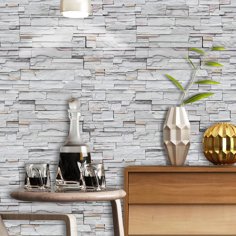 PVC Waterproof Self Adhesive Wallpapers For Living Room Cafe Hotel Decoration 3d Retro Gray White Brick Wall Papers Home Decor
PVC Waterproof Self Adhesive Wallpapers For Living Room Cafe Hotel Decoration 3d Retro Gray White Brick Wall Papers Home Decor