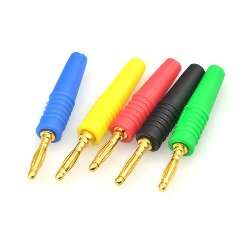 1/5Pcs New 2mm 4mm Plugs Gold Plated Musical Speaker Cable Wire Pin Banana Plug Connectors Black Red Green Blue Yellow
1/5Pcs New 2mm 4mm Plugs Gold Plated Musical Speaker Cable Wire Pin Banana Plug Connectors Black Red Green Blue Yellow