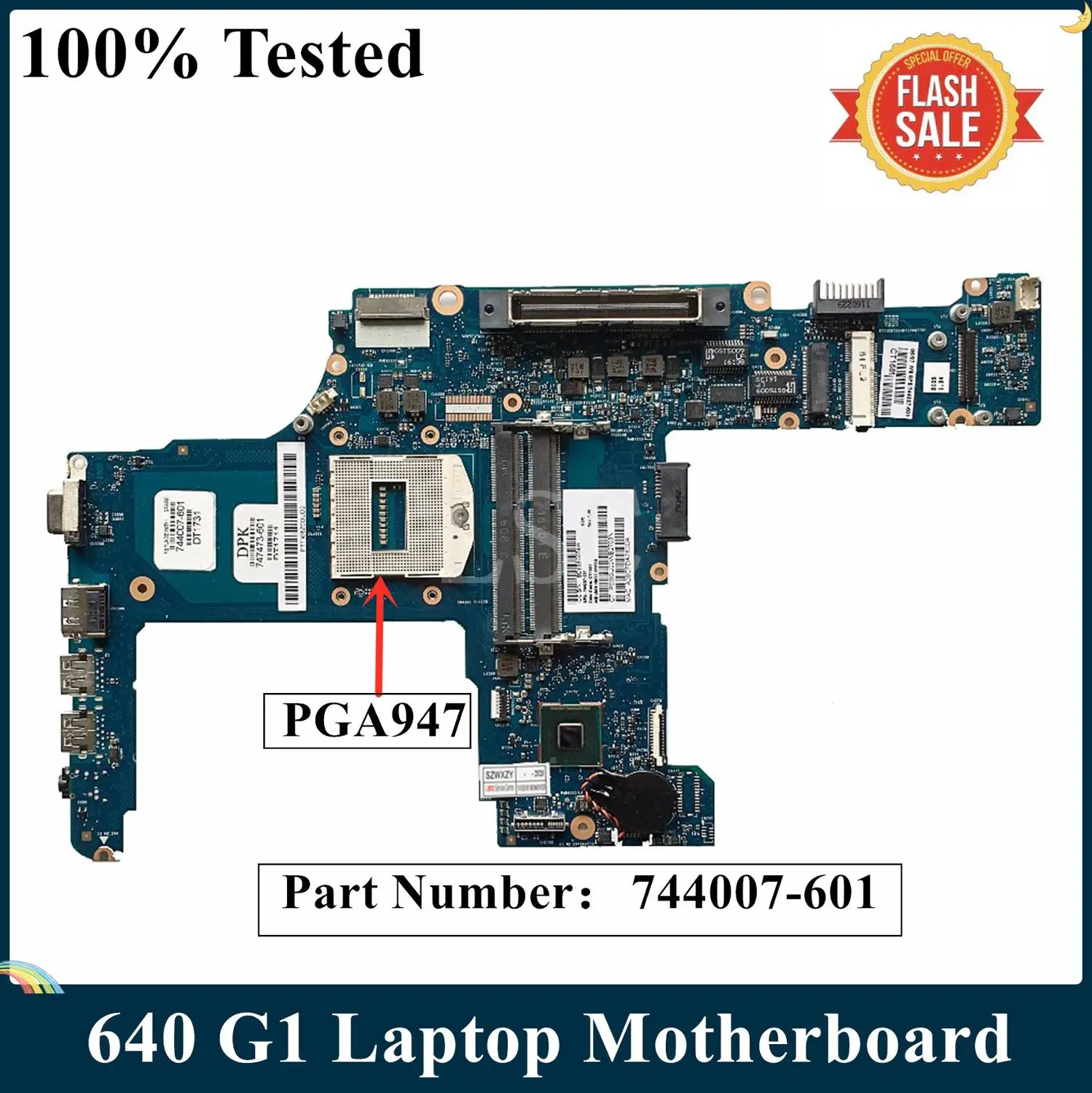 LSC для HP 640 G1 материнская плата ноутбука 744007-601 744007-001 944009-001 PGA947 6050A2566302-MB-A04 100%