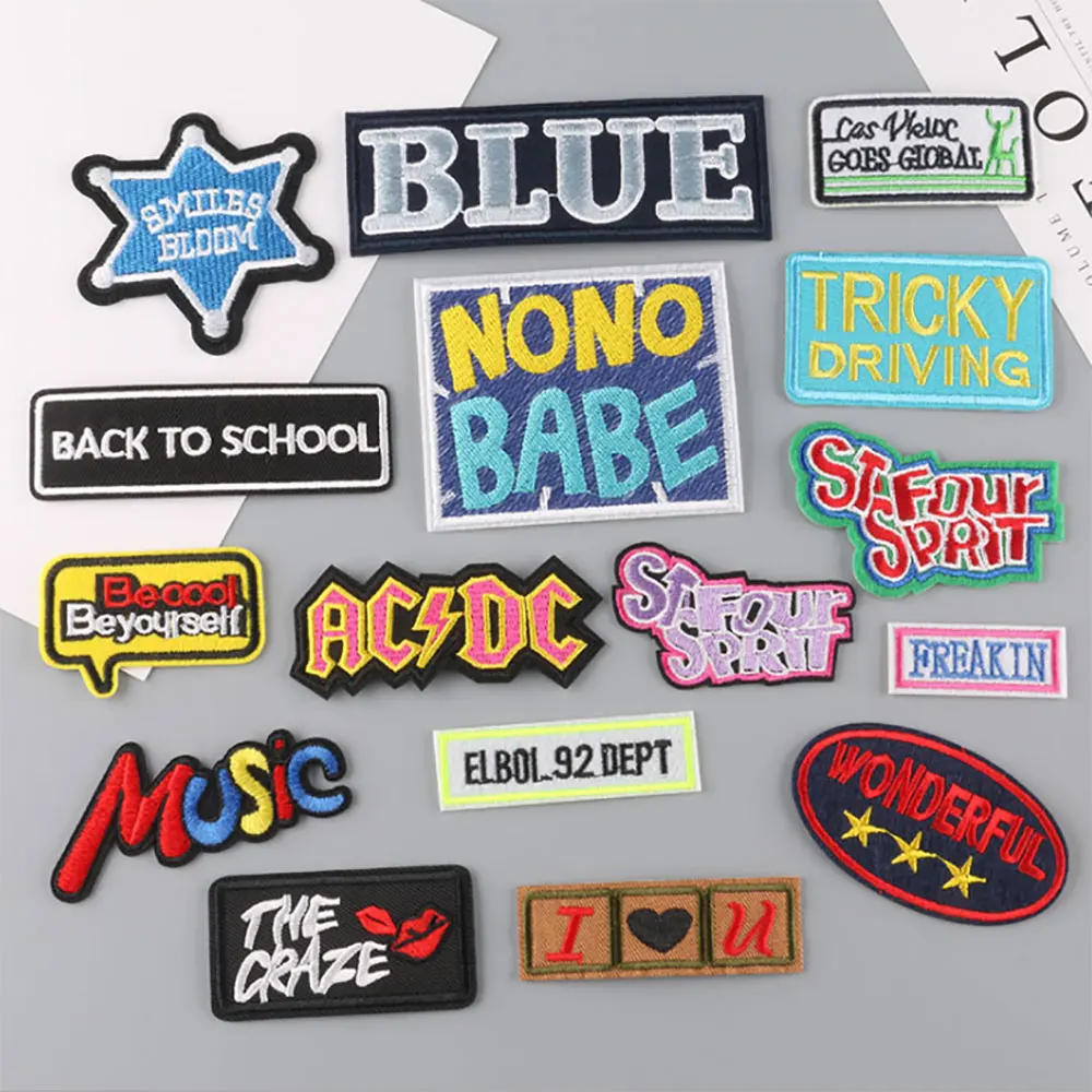 English Patches Gold Smiley Brooch Clothes Letters Patch Jeans Woman Fabrics Sewing Thermo-stickers Ironing Fabric Bee Applique
English Patches Gold Smiley Brooch Clothes Letters Patch Jeans Woman Fabrics Sewing Thermo-stickers Ironing Fabric Bee Applique